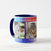 猫カラフルおもしろいのカスタム写真マグカップ マグカップ (正面左)