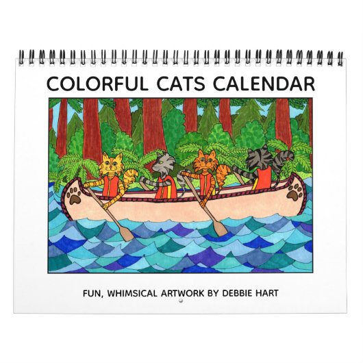 猫カラフルおもしろいカお洒落ット2022年子猫アート カレンダー (カバー)