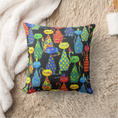 猫カラフルとネズミ クッション (ブランケット)