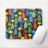 猫カラフルとネズミ マウスパッド (マウス)