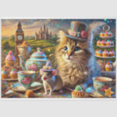 猫カラフルとマウスの切り離し 薄葉紙 (正面)