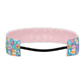 猫カラフルと花のお洒落誕生日 アスレチックヘッドバンド (裏面)