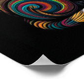 猫カラフルのスケッチ5:4 ポスター (角)