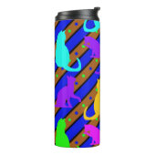 猫カラフルのストライプ水玉模様 タンブラー (回転左)