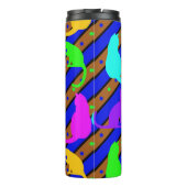 猫カラフルのストライプ水玉模様 タンブラー (裏面)