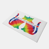 猫カラフルの姿 ドアマット (アングル)