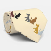猫カラフルや犬の柄 ネクタイ (ロール)