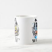 猫カラフルアートマグカップ – かわいい猫用コーヒーカップ コーヒーマグカップ (中央)