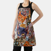 猫カラフルコラージュ エプロン (インサイチュ)