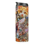 猫カラフルコラージュ タンブラー (回転右)