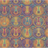 猫カラフルサイケデリックシール シール (正面)