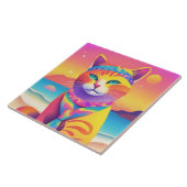 猫カラフルスケッチ化粧瓦 タイル (側面)