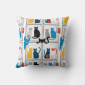 猫カラフルパッチワーク枕 クッション (裏面)