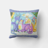 猫カラフル友達の猫装飾用クッション クッション (裏面)