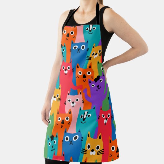 猫カラフル型 エプロン (インサイチュ)