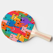 猫カラフル型 卓球ラケット (横)