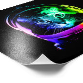 猫カラフル宇宙飛行士 フォトプリント            (角)