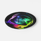 猫カラフル宇宙飛行士 ペーパープレート (アングル)