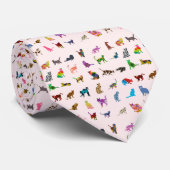 猫カラフル柄 ネクタイ (ロール)