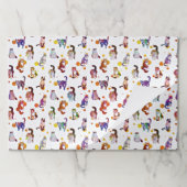 猫カラフル紙ランチョンマット ペーパーパッド (折り畳み)