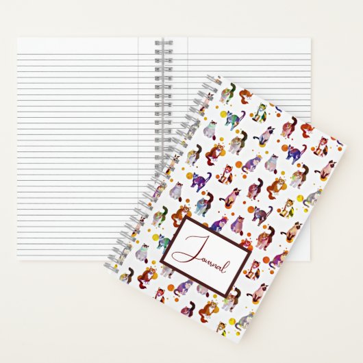 猫カラフル雑誌 ノートブック (内側)