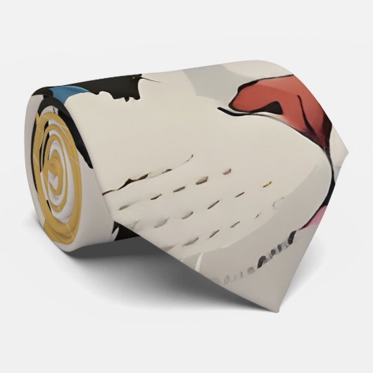 猫カラフル ネクタイ (ロール)