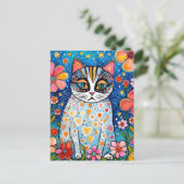 猫カラフル。 ポストカード (スタンド正面)