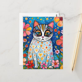 猫カラフル。 ポストカード
