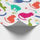 猫カラフル ラッピングペーパー (角)