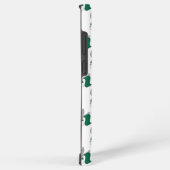 猫カラーガード緑と白のパターン SAMSUNG GALAXYケース (右側面)