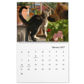 猫カレンダーのポートレート- HAMbyWG カレンダー (2月 2027)
