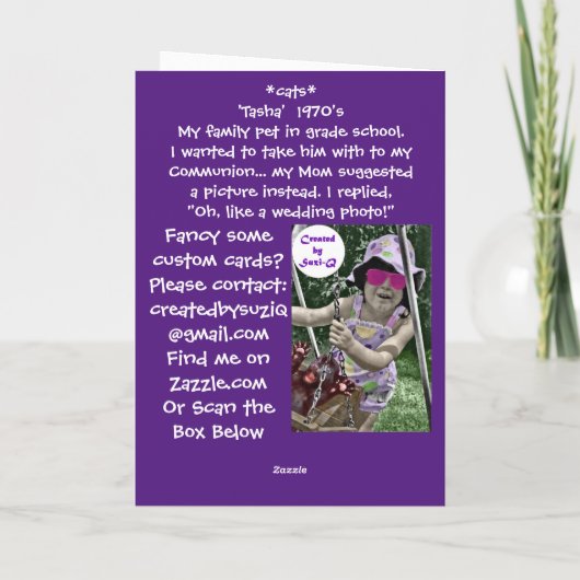 猫カードと結婚 カード (裏面)