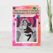 猫カードと結婚 カード (正面)