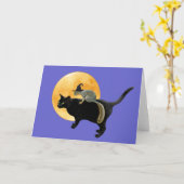 猫カードの魔法使いのリス カード (黄色い花)