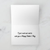 猫カードぶら下がった「HAPPY FATHER'S DAY」 カード (内部)