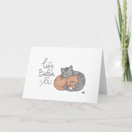 猫カード2枚 サンキューカード