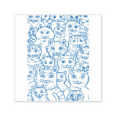 猫ガロールはパープルおもしろいメーカー セルフインキングスタンプ (デザイン)