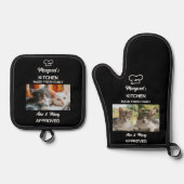 猫キッおもしろいチンが毎日のように承認した写真 鍋つかみ&鍋敷きセット (正面)