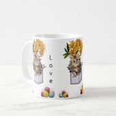 猫キットヤーン猫の採用マグ コーヒーマグカップ (正面左)