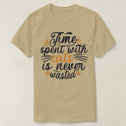 猫キャットパパ猫ママ猫好き Tシャツ (デザイン正面)