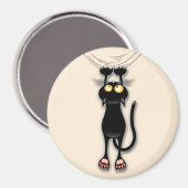 猫キャラクター掻き布 マグネット (正面/裏面)