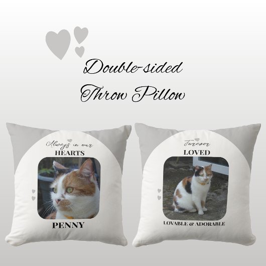 猫キープサケペット2枚メモリアルグレー クッション