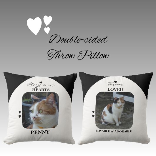 猫キープサケペット2枚メモリアルブラック クッション