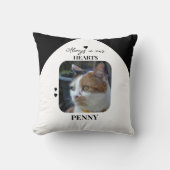 猫キープサケペット2枚メモリアルブラック クッション (正面)