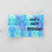 猫ギタおもしろいー誕生日折りグリーティングカード カード (内部)