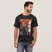 猫ギャングスター和風ポスター ネコ キティキット Tシャツ (正面フル)