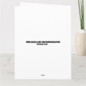 猫ギャング誕生日特大グリーティングカード カード (裏面)