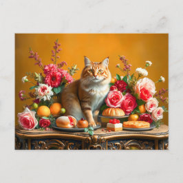 猫クラシックと自然の恵みを今も生きる ポストカード