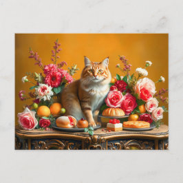 猫クラシックと自然の恵みを今も生きる ポストカード