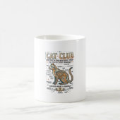 猫クラブ 猫の解剖図 科学図 レトロなデザイン コーヒーマグカップ (中央)